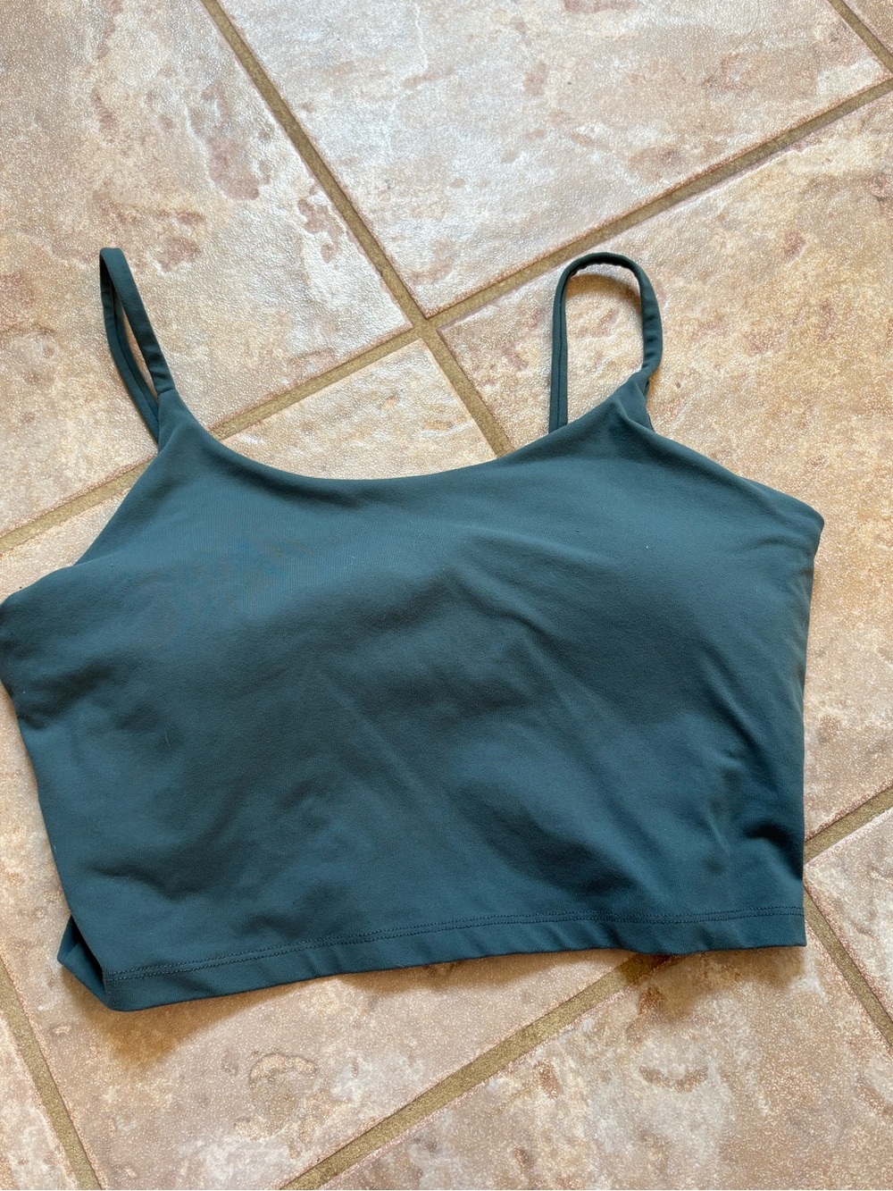 HALARA Teal Cropped Strappy Tank
